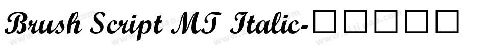 Brush Script MT Italic字体转换